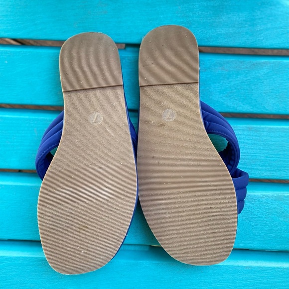 Shade & Shore Navy Blue Slip-On Maxie Sandals Shoes, Size 7 - Picture 4 of 5
